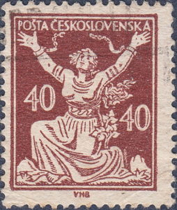 Czechoslovakia stamp 1920 Liberated Republic 40 h type 1