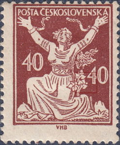 Czechoslovakia stamp 1920 Liberated Republic 40 h type 2