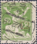Czechoslovakia stamp 1920 Liberated Republic 50 h plate flaw III P/1
