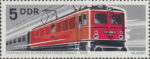 GDR Railroad Cars Train postage stamp