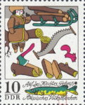 DDR 1902I GDR Germany fairy tale postage stamp plate flaw