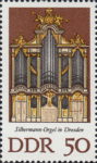 GDR postage stamp Gottfried Silbermann organ DDR 2114I