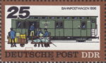 GDR 1978 postage stamp postal railway coach DDR 2301I