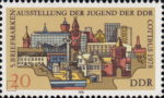 GDR 1978 postage stamp philatelic exhibition Cottbus plate flaw DDR 2344II
