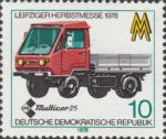 GDR 1978 postage stamp Multicar plate flaw DDR 2353