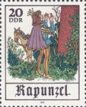 GDR 1978 postage stamp fairy tale Rapunzel plate flaw DDR 2384II