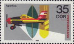 GDR 1980 postage stamp Interflug plate flaw DDR 2518I