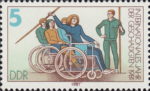 Germany disabled girl in wheelchair stamp plate flaw 2621I