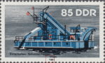 Germany 1981 river boat stamp plate flaw