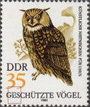 Eagle owl postage stamp plate flaw