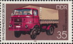 Germany GDR truck W 50 postage stamp plate flaw