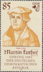 Germany Martin Luther postage stamp plate flaw