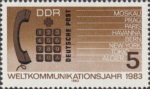 DDR briefmarke plattenfehler 2770I Weltkommunikationsjahr