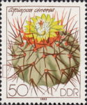 GDR postage stamp cactus plant