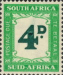 South Africa 1958 postage due retouching