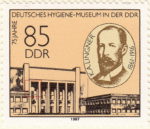 Germany 1987 Karl August Linger postage stamp plate flaw 3089I