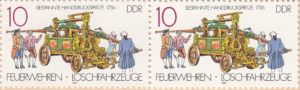 Germany DDR fire engine postage stamp plate flaw 3101II
