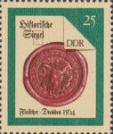 Germany DDR 1988 Fleicher Dresden seal postage stamp plate flaw 3157I