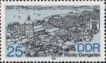 Germany DDR 1988 Ribnitz-Damgarten postage stamp plate flaw