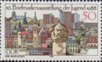Chemnitz Karl-Marx-Stadt postage stamp with plate flaw