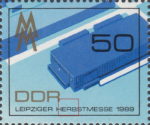 Germany 1989 Leipzig fair souvenir sheet plate flaw