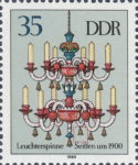 Erzgebirge chandeliers postage stamp plate flaw 3292I