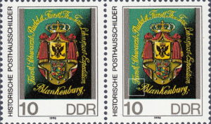 Blankenburg Germany postage stamp plate flaw