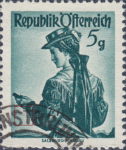 Austria postage stamp plate flaw National Costumes 5 g Gindl