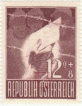 Austria 1947 Prisoners of war postage stamp plate flaw 830I