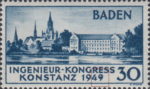 Germany Baden Ingenieur-Kongress Konstanz 1949 postage stamp