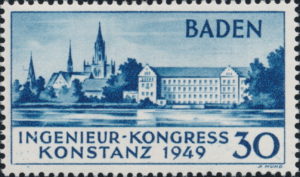 Baden Germany European Engineer Congress postage stamp type 2