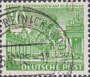 West Berlin 1949 10 pfennig Kleist Park postage stamp Type I