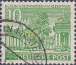 West Berlin 1949 10 pf Kleist Park postage stamp plate flaw