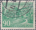 West Berlin 1949 90 pf Polytechnic College postage stamp constant flaw