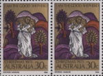 Australia 1973 Christmas postage stamp flaw