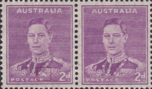 Australia King George VI postage stamp medal flaw