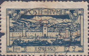 Fiume forgery of the 1923 special delivery stamp