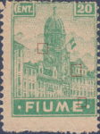 Fiume Rijeka city hall postage stamp