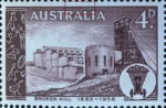 Australia 1958 Broken Hill Mine postage stamp retouch
