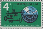 Australia 1967 banking postage stamp retouching