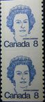 Canada Queen Elizabeth postage stamp error double rouletted