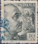 Spain postage stamp Francisco Franco 40 cts type II