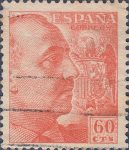 Spain postage stamp Francisco Franco 60 cts type II