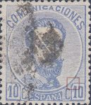 Spain 1873 postage stamp Amadeo type II