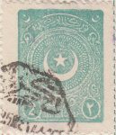 Turkey 2 piasters postage stamp large numerals