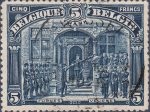 Belgium handover of flags in Veurne postage stamp 5 frank