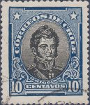 Correos de Chile 10 centavos Bernardo O'Higgins postage stamp
