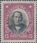 Correos de Chile 15 centavos José Joaquín Prieto postage stamp