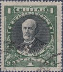 Chile correos 1 peso Aníbal Pinto postage stamp