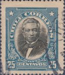 Chile correos 25 centavos Manuel Montt postage stamp